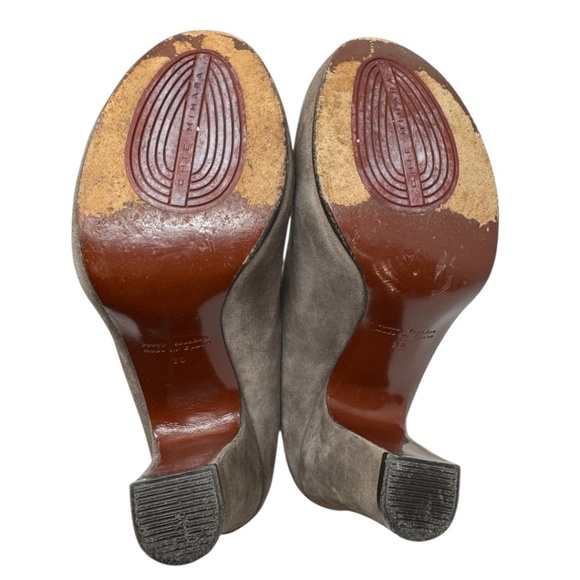 Chie Mihara Booties Heels Gray Suede - Picture 5 of 13